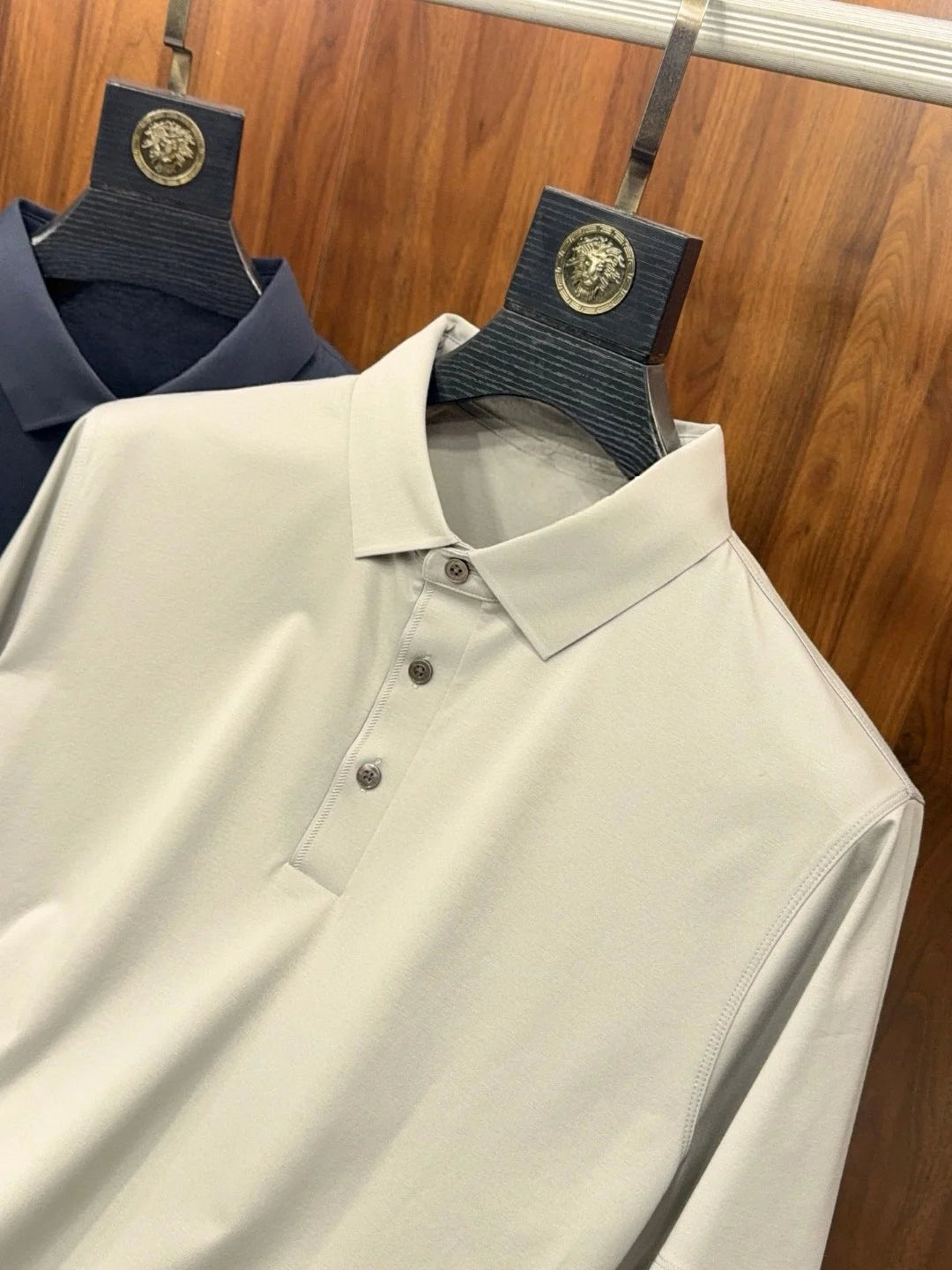 Italian old money style, business fashion urban style summer high version lapel short-sleeved polo shirt