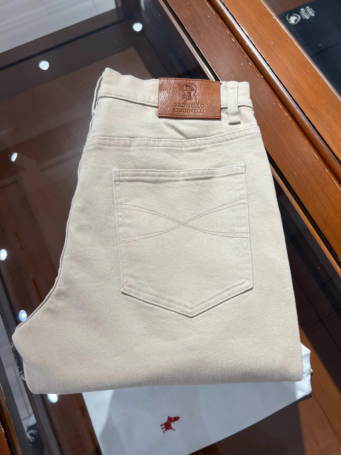 Fashion light luxury Italian BC men's spring and summer new business casual fashion small straight jeans
