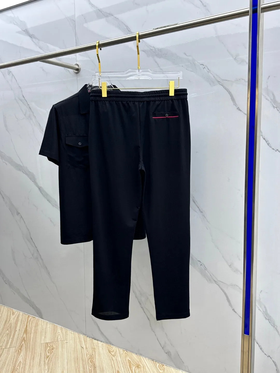 Italian kiton European and American light luxury men's clothing 25 summer lapel shirt jacket straight elastic pants casual suit