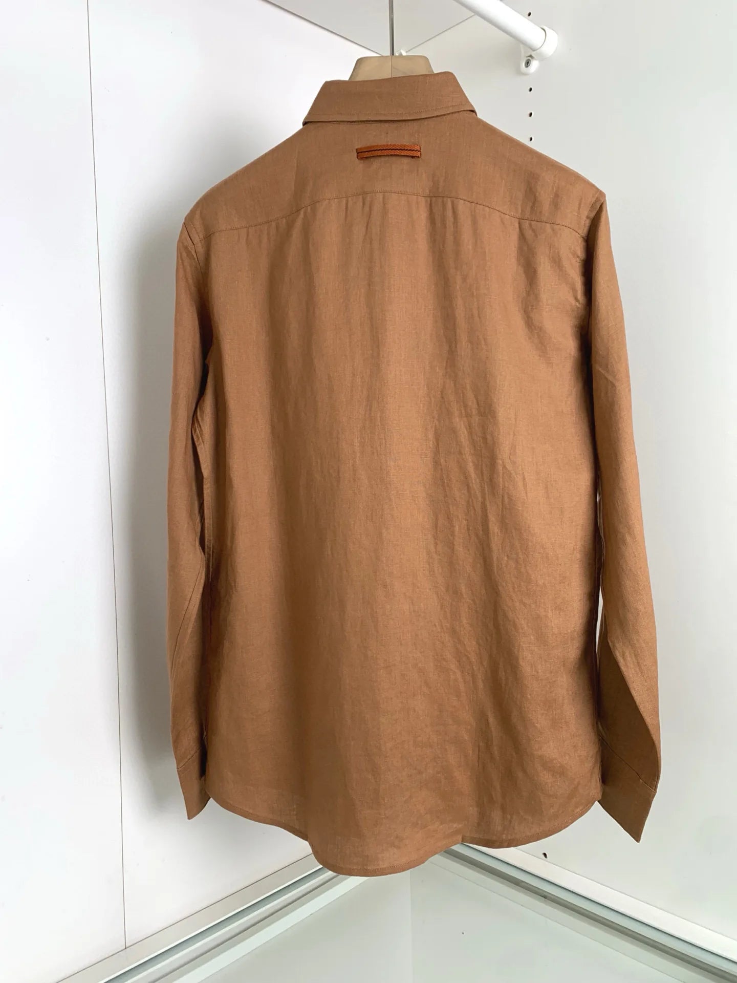 【Multiple color options】100% linen loose cut light luxury business casual breathable linen long sleeve shirt