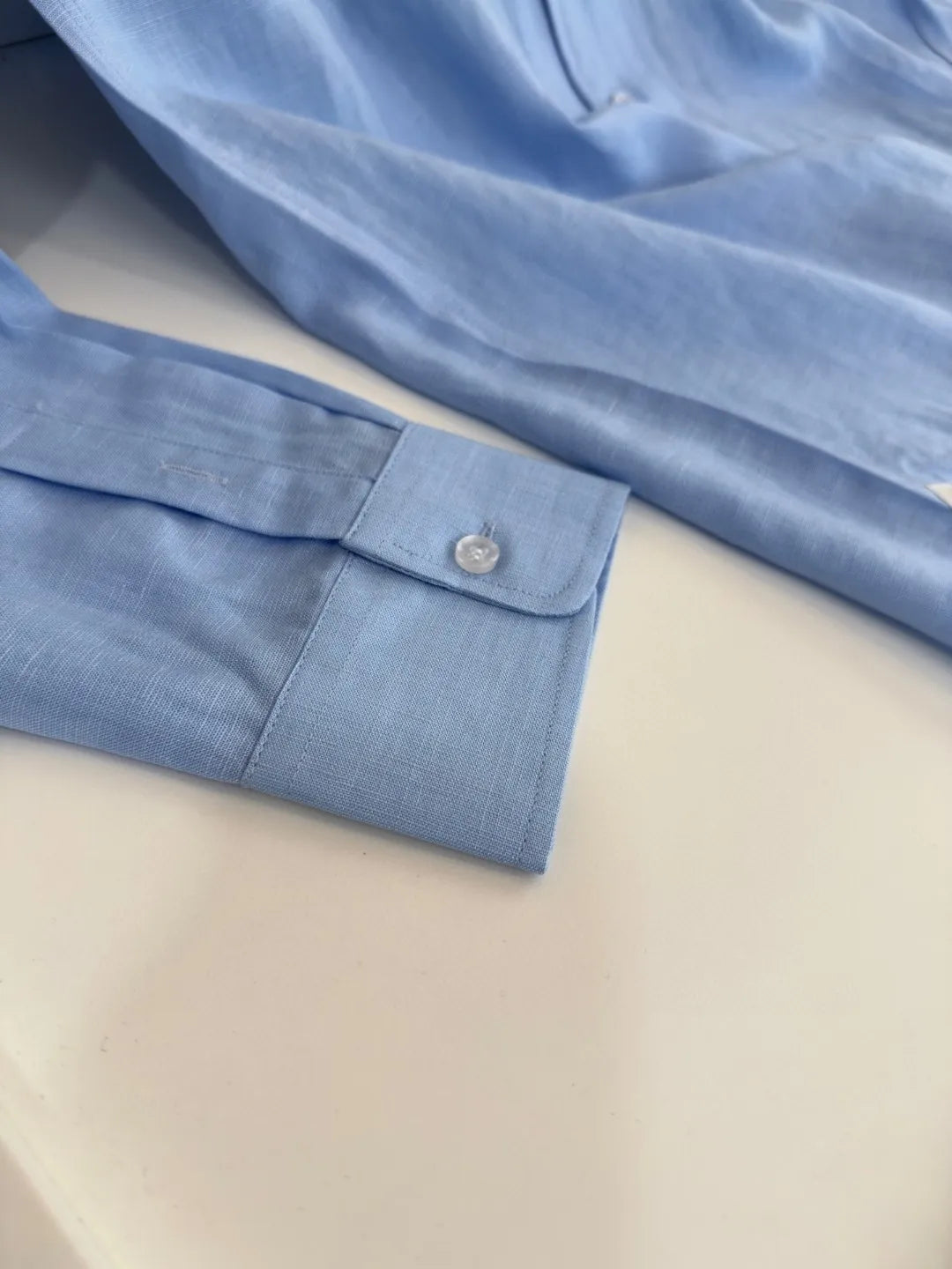 Italian LP Light Luxury Men's Spring and Summer Pure Linen Business Casual Elegant Long Sleeve Shirt Shirt