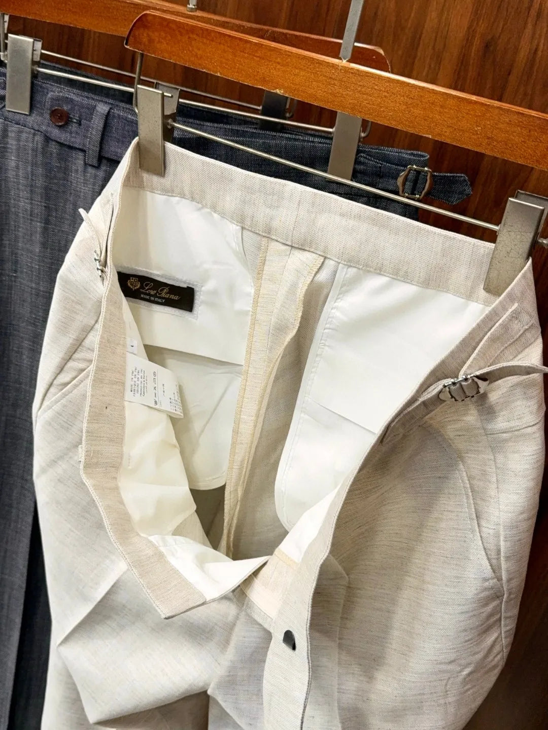 Italian style European and American LP light luxury men's summer linen Tencel straight tube minimalist business casual trousers