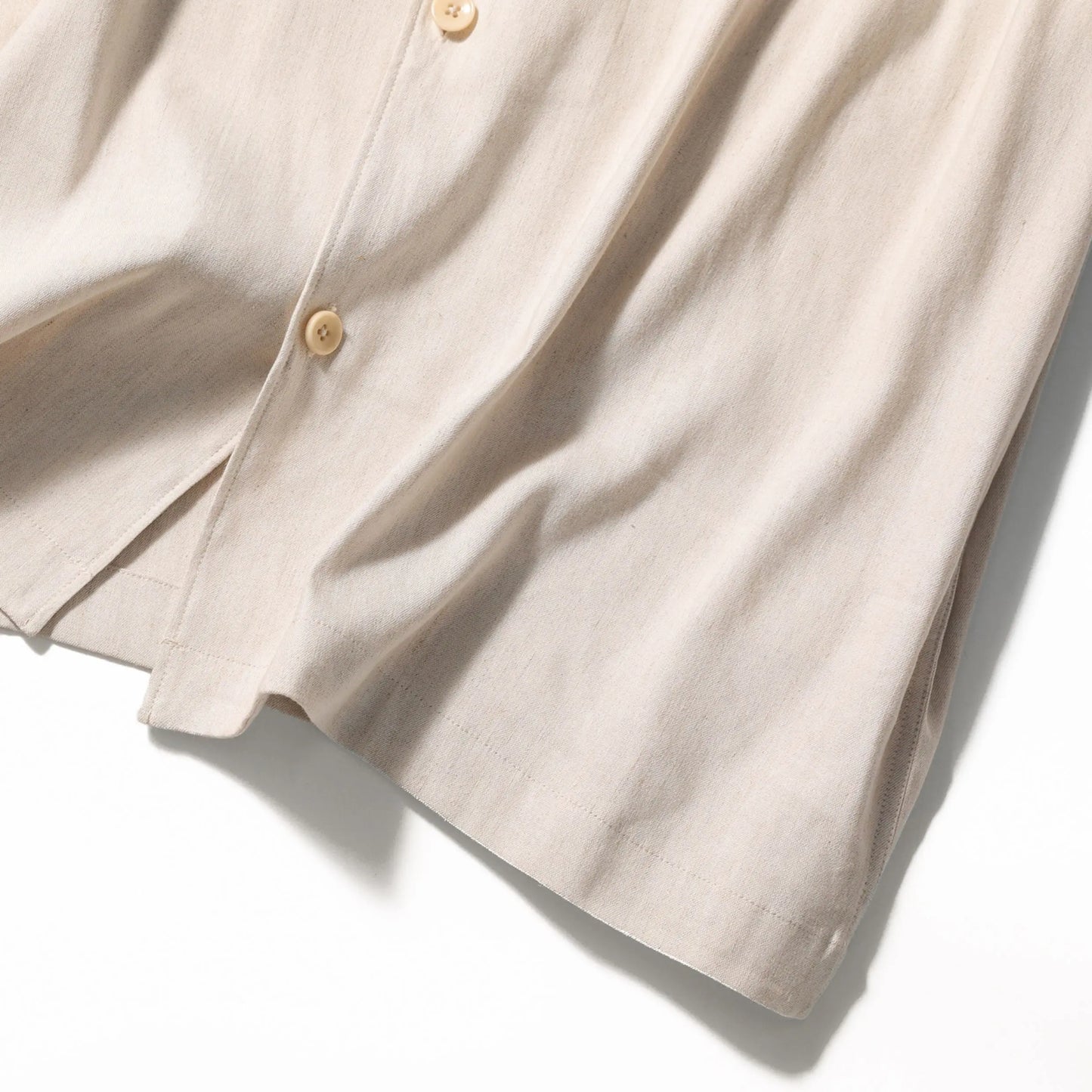 2025 summer new men's high-end old money style linen short-sleeved shirt set lazy style two-piece set
