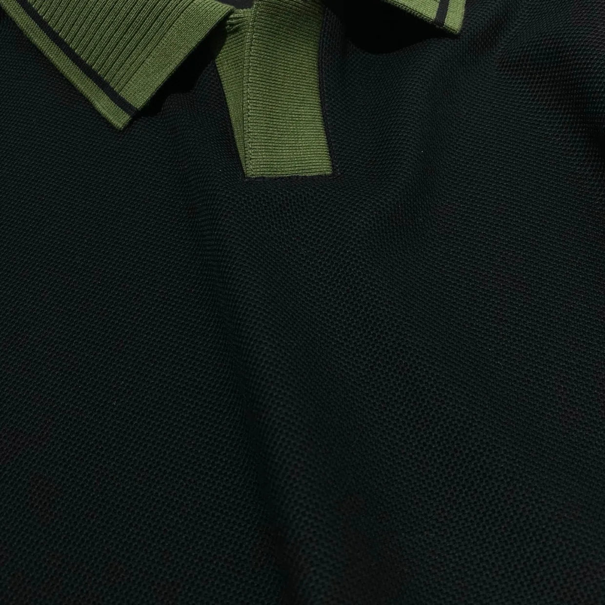 Contrast Color Design Business Casual 100% Cotton High Texture Lapel Short Sleeve T-Shirt Polo Shirt