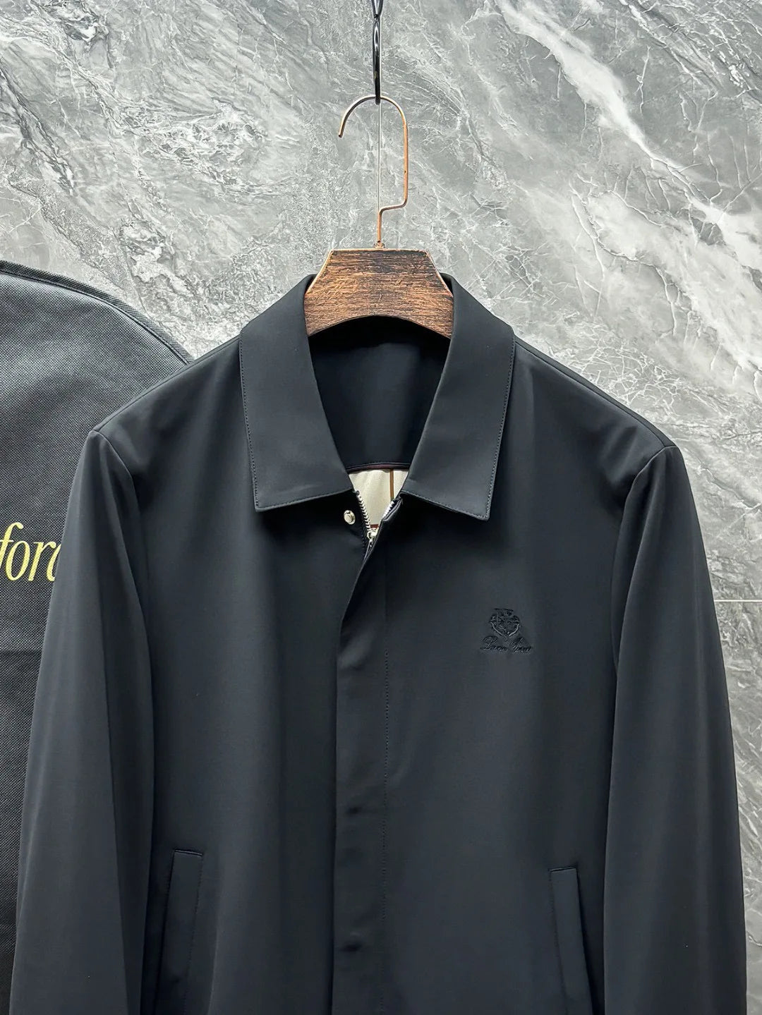 Italian LP old money style men's spring new woven trench coat simple fashion casual old money style jacket