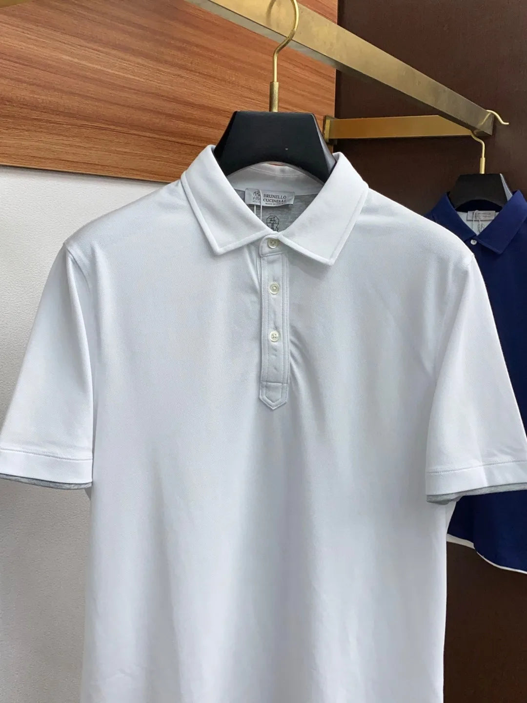 Italian old money style light luxury summer pure cotton lapel simple casual short-sleeved polo shirt