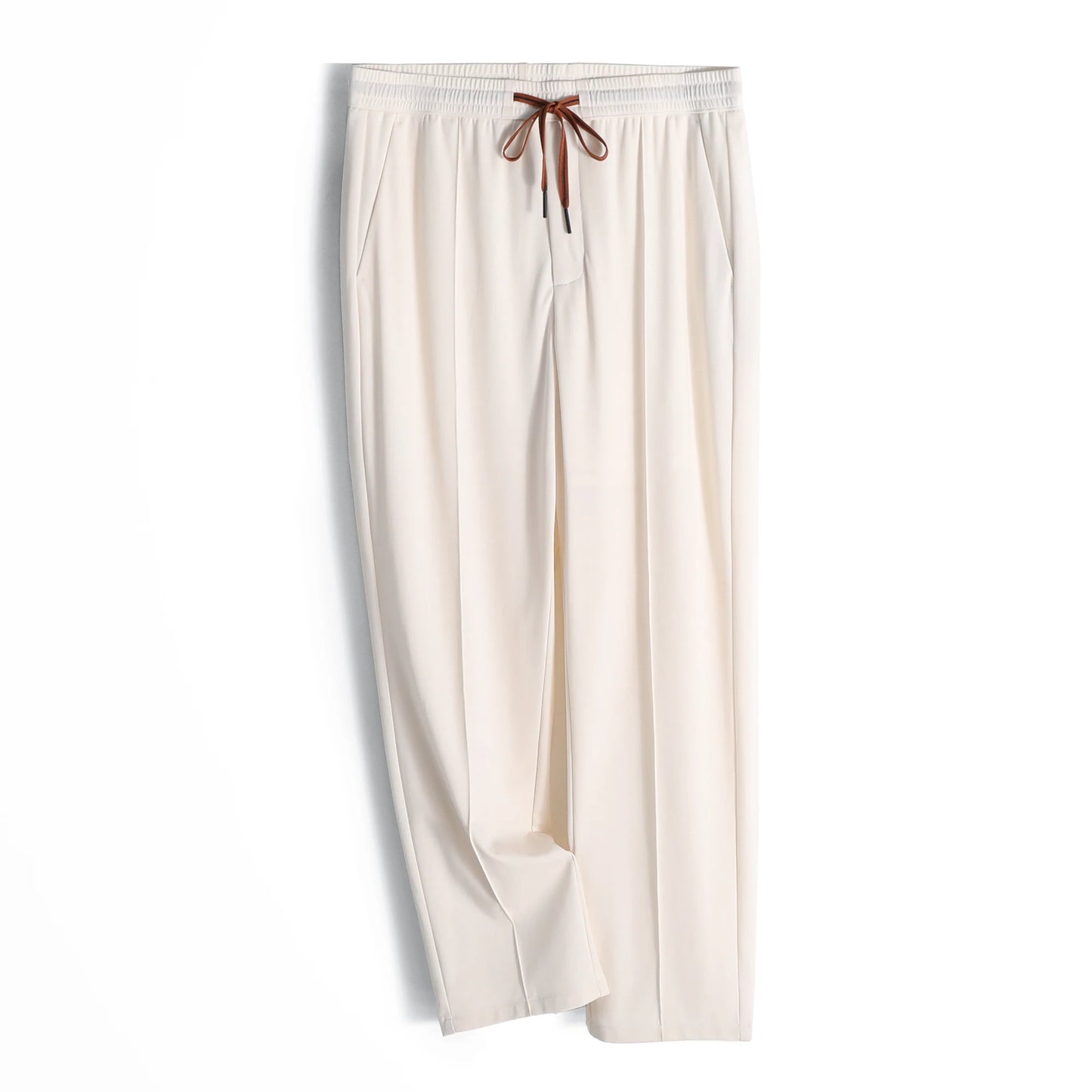 Italian luxury ZZ series 2025 spring and summer new men's high-end cool mulberry silk Tencel blend trousers