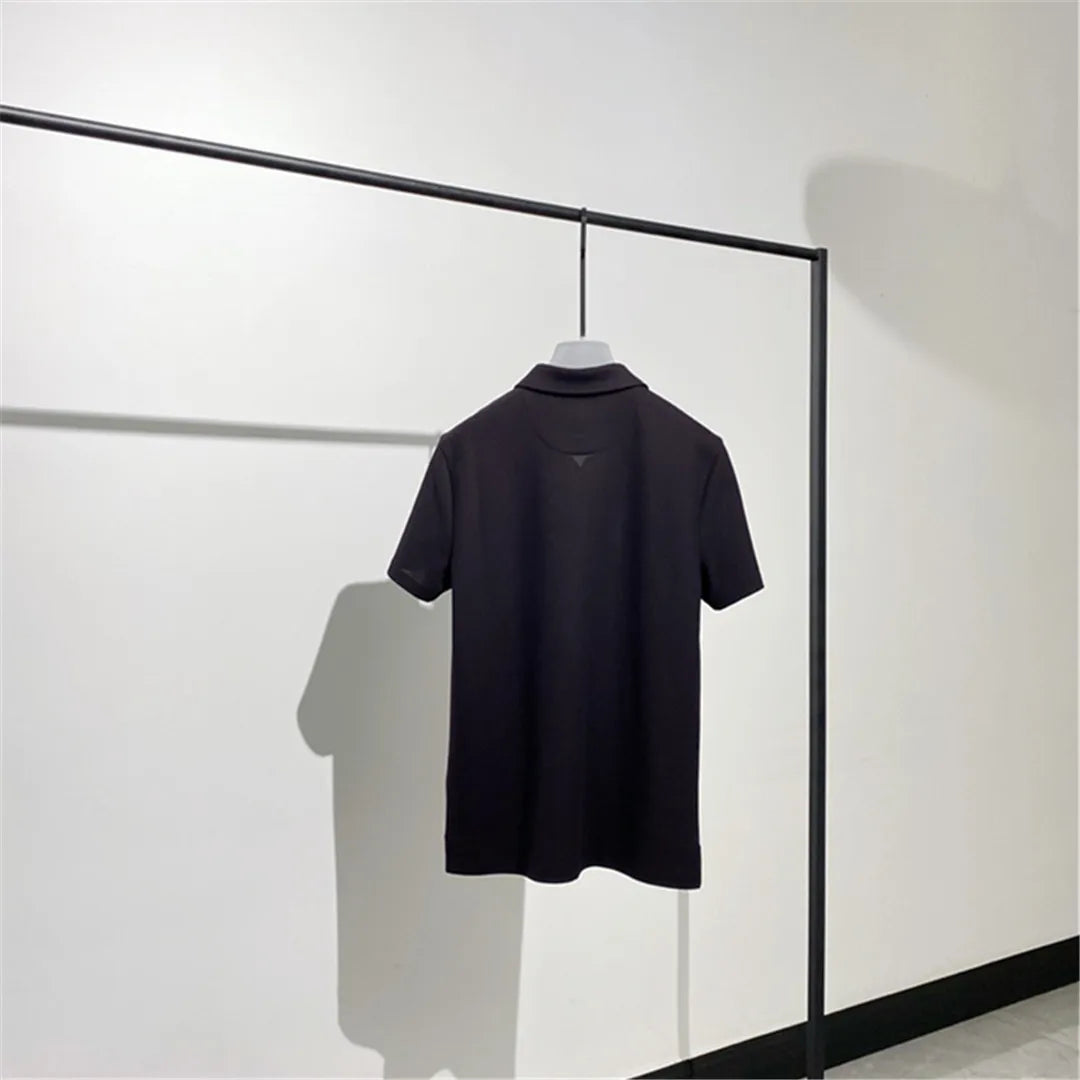 Low-key high-end sense, business casual high-end cotton lapel short-sleeved T-shirt polo shirt