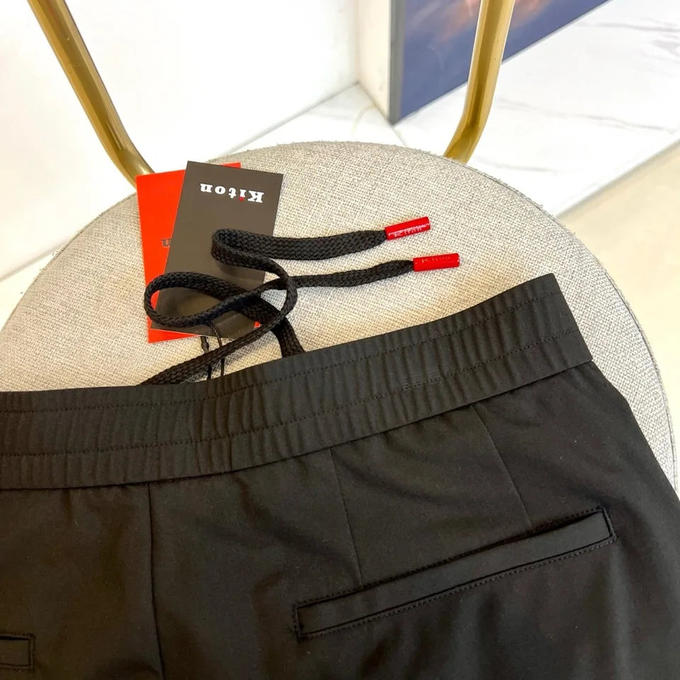 25 summer new kiton chiton men's solid color straight pants solid color simple fashion versatile casual pants trousers