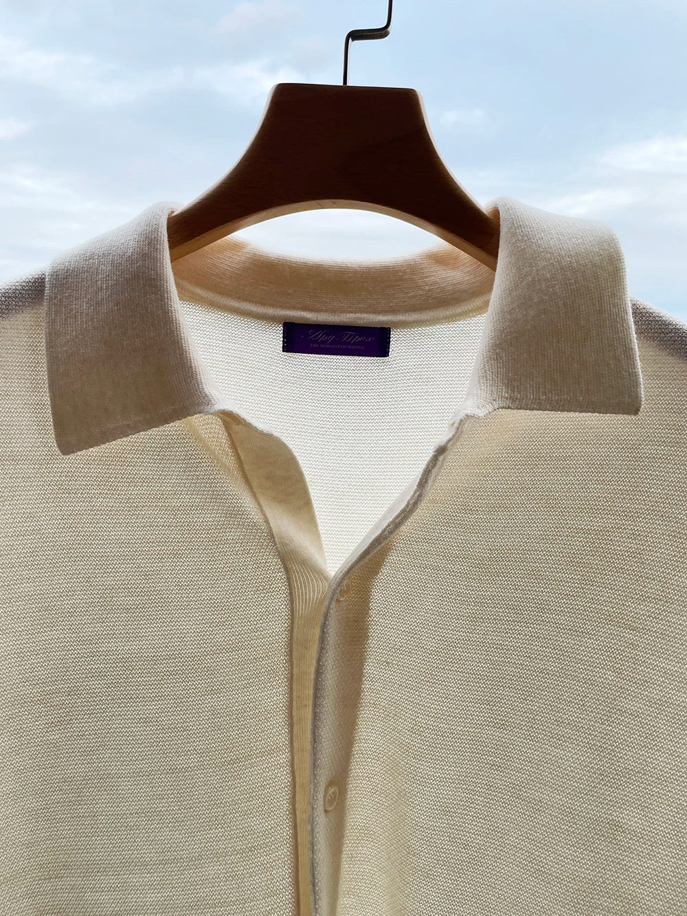 Autumn and winter business high-end mulberry silk long-sleeved shirt men's wool knitted cardigan sweater