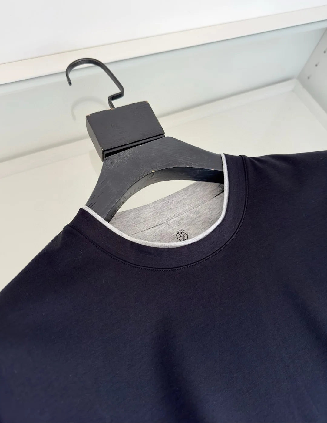 Italy BC men's clothing 25 summer new long-staple cotton breathable fake two fashion casual old money wind short-sleeved T-shirt