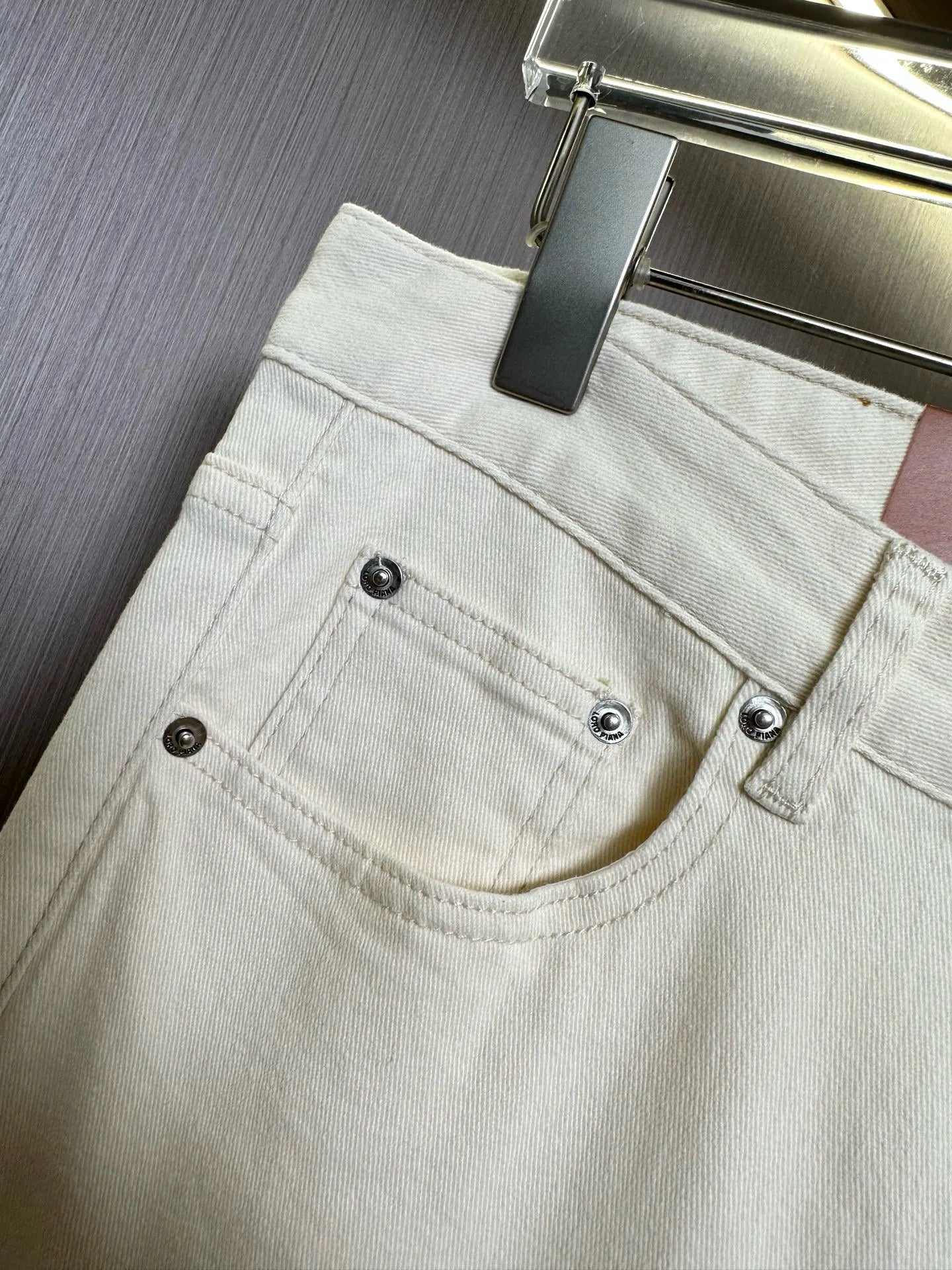 Italian LP spring and summer new washed micro-elastic breathable fashion casual old money wind small straight jeans