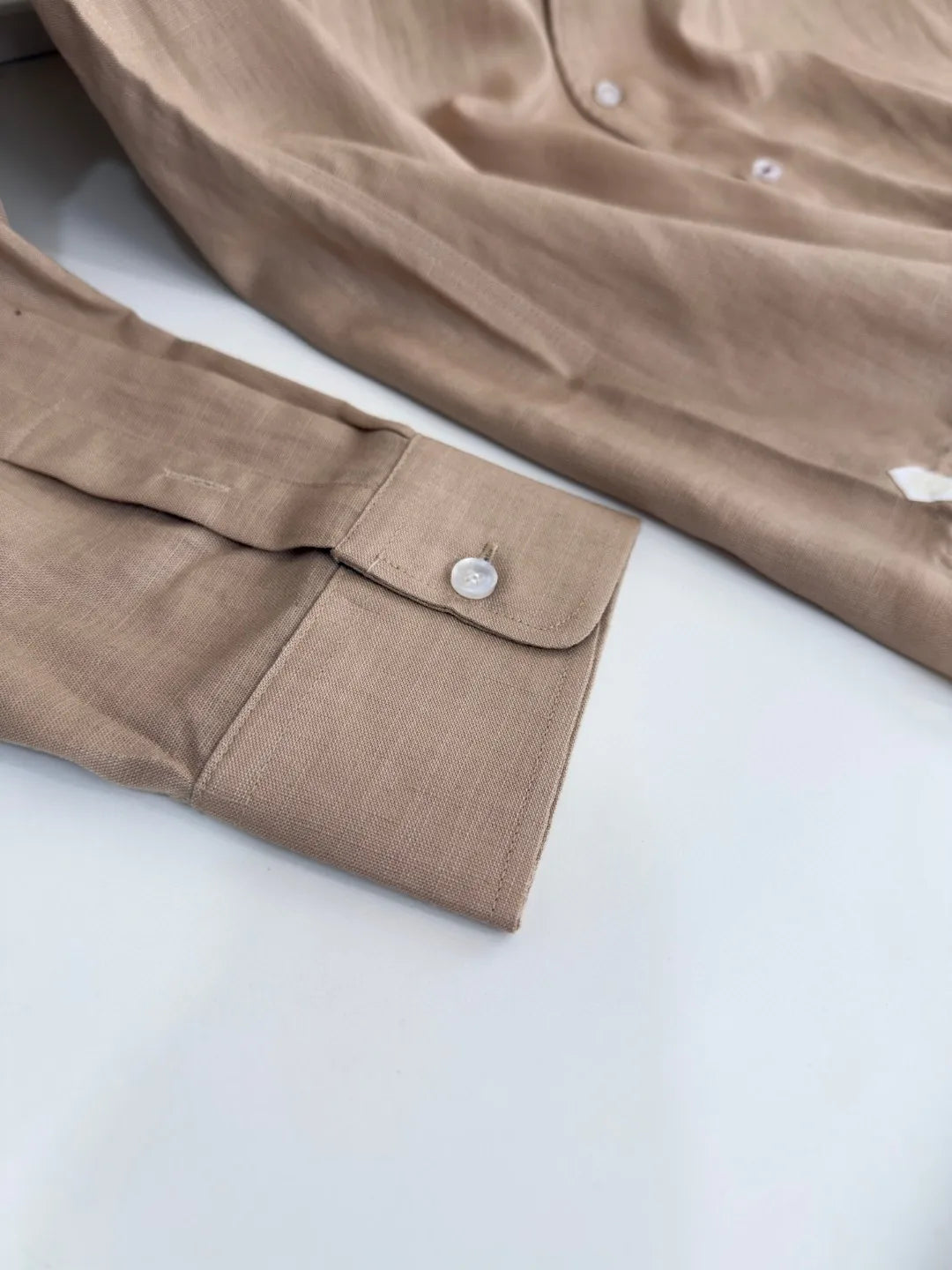 Italian LP Light Luxury Men's Spring and Summer Pure Linen Business Casual Elegant Long Sleeve Shirt Shirt