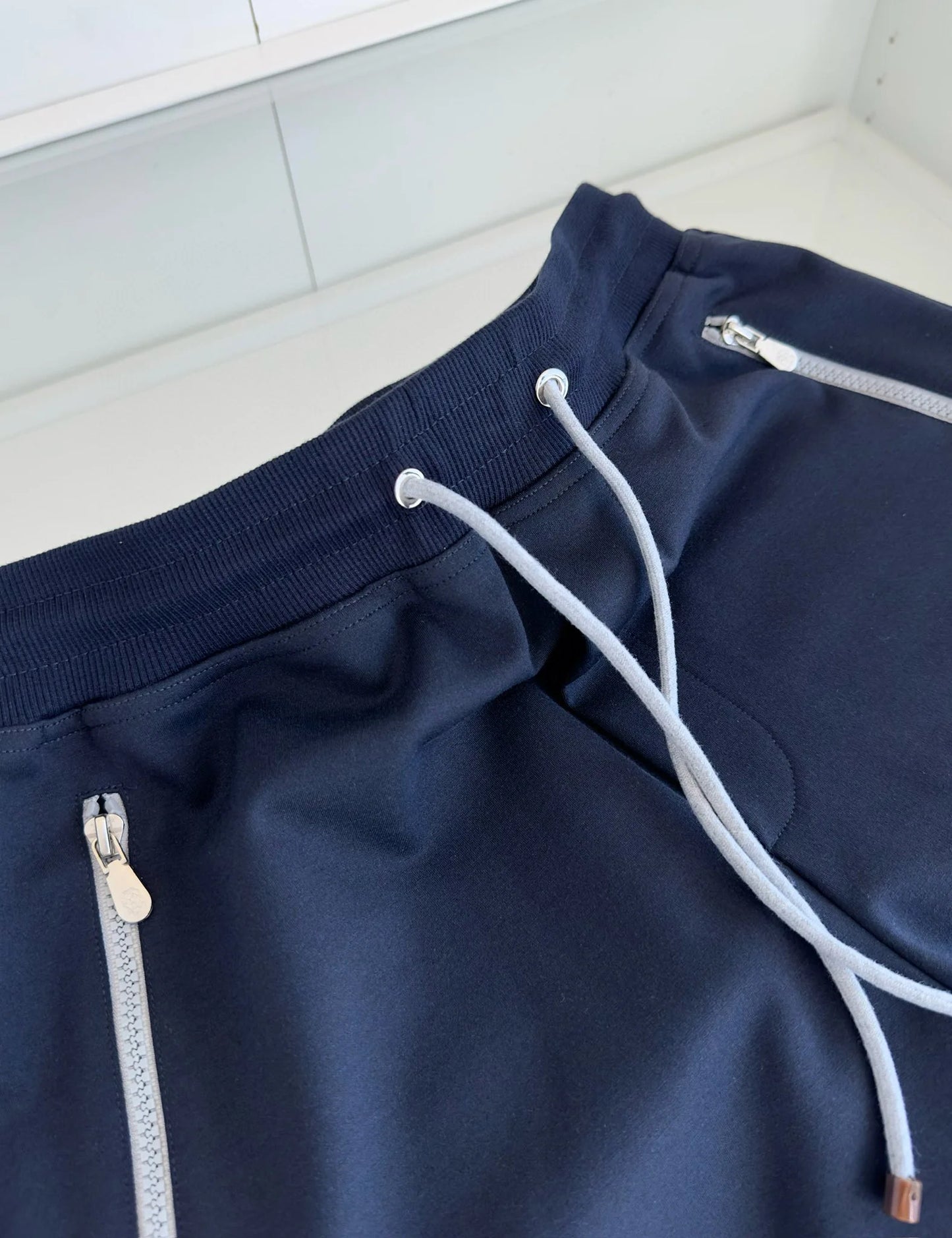 Italian BC high count pure cotton blended breathable fabric retro shorts