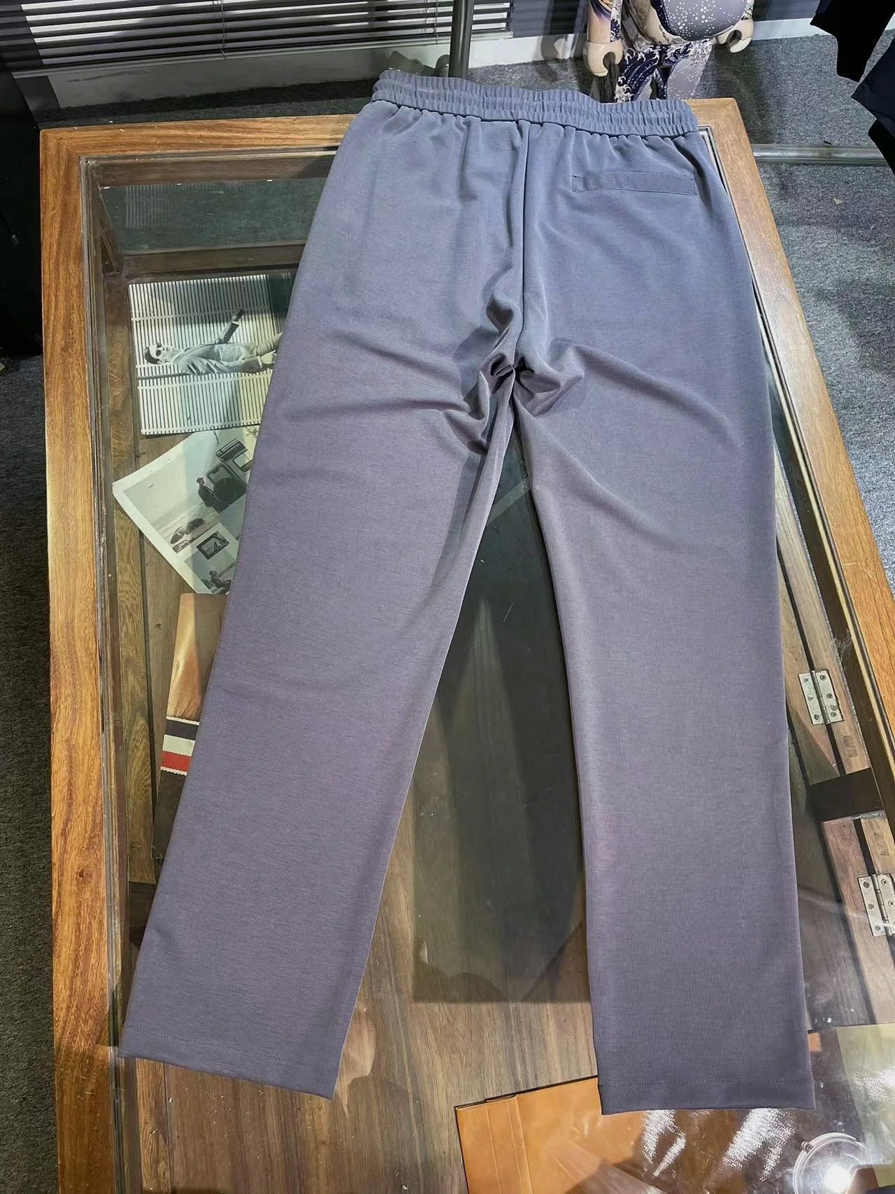 Italy BC men's summer new woven breathable fabric fashion old money style men's thin straight casual pants