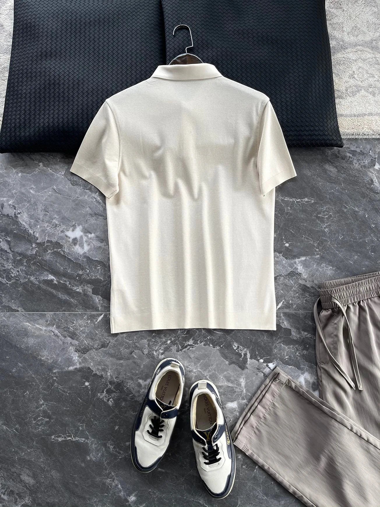 Summer, light luxury business commute casual lapel short-sleeved T-shirt polo shirt