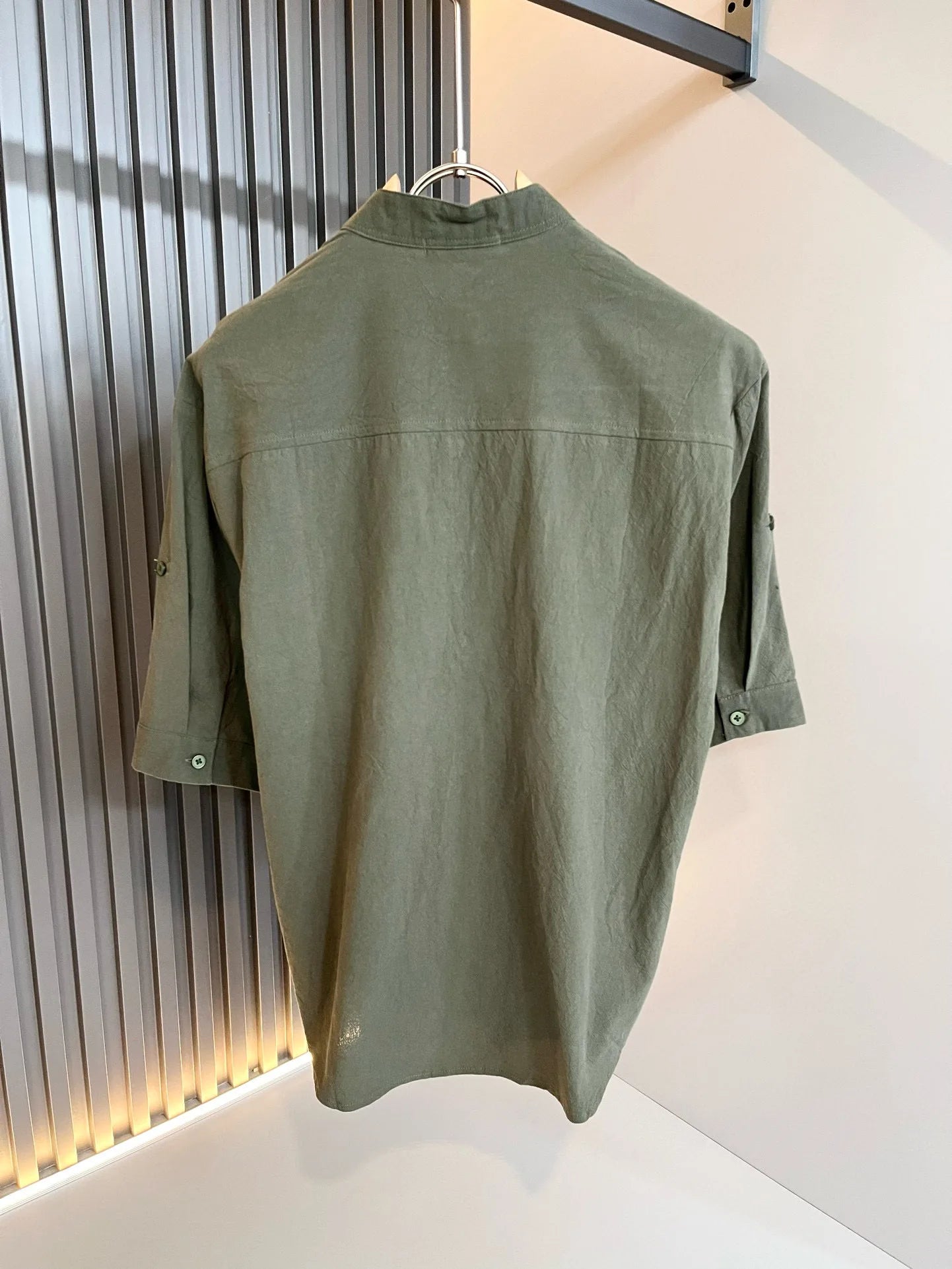 BC old money style men's clothing 24 autumn new solid color simple and versatile fashion business casual short-sleeved shirt