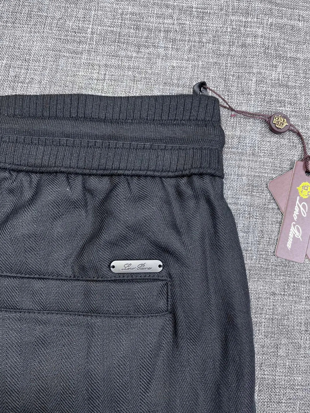 Italian old money style European and American light luxury linen Tencel elastic waist tether straight casual pants