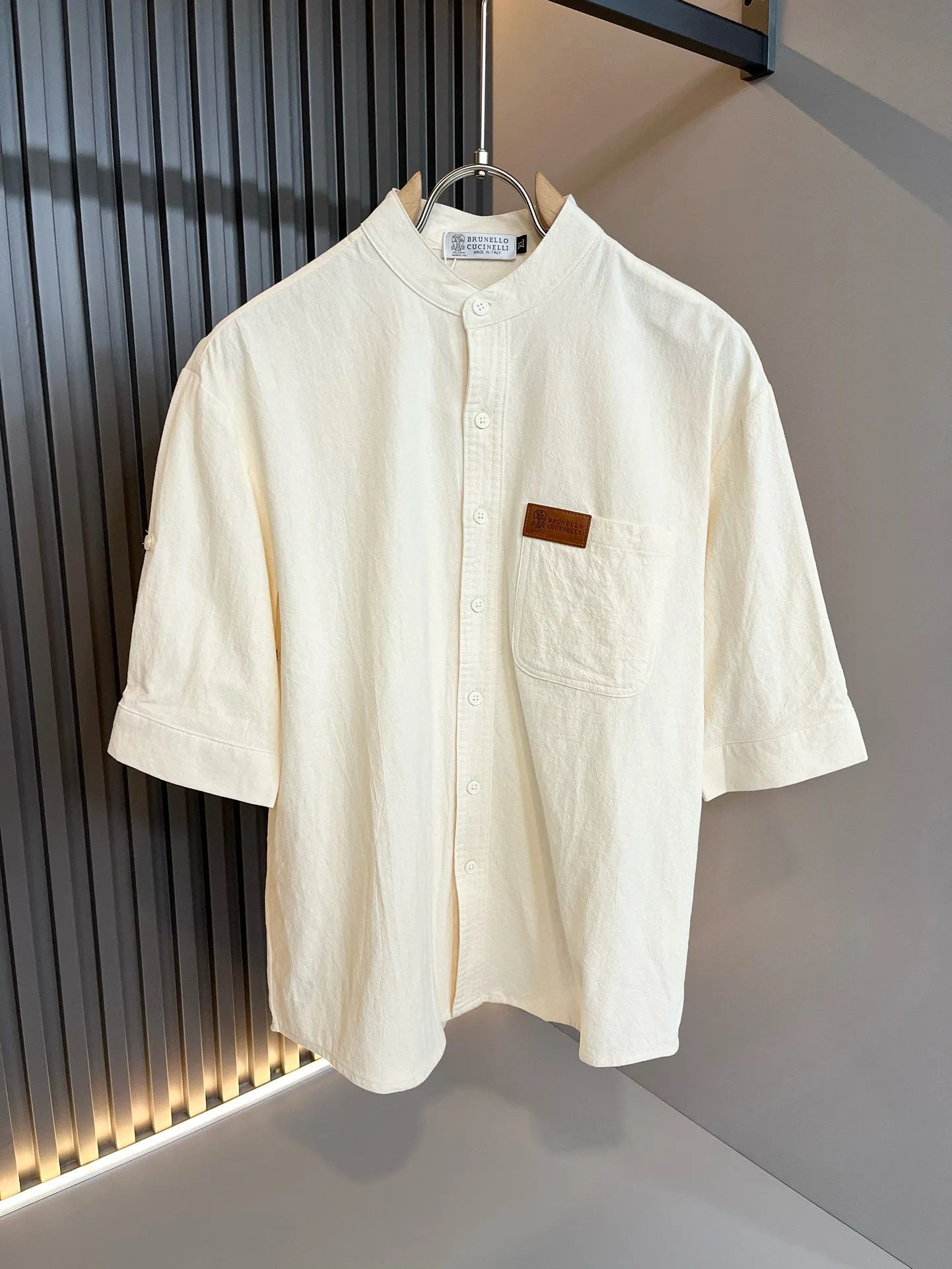 BC old money style men's clothing 24 autumn new solid color simple and versatile fashion business casual short-sleeved shirt