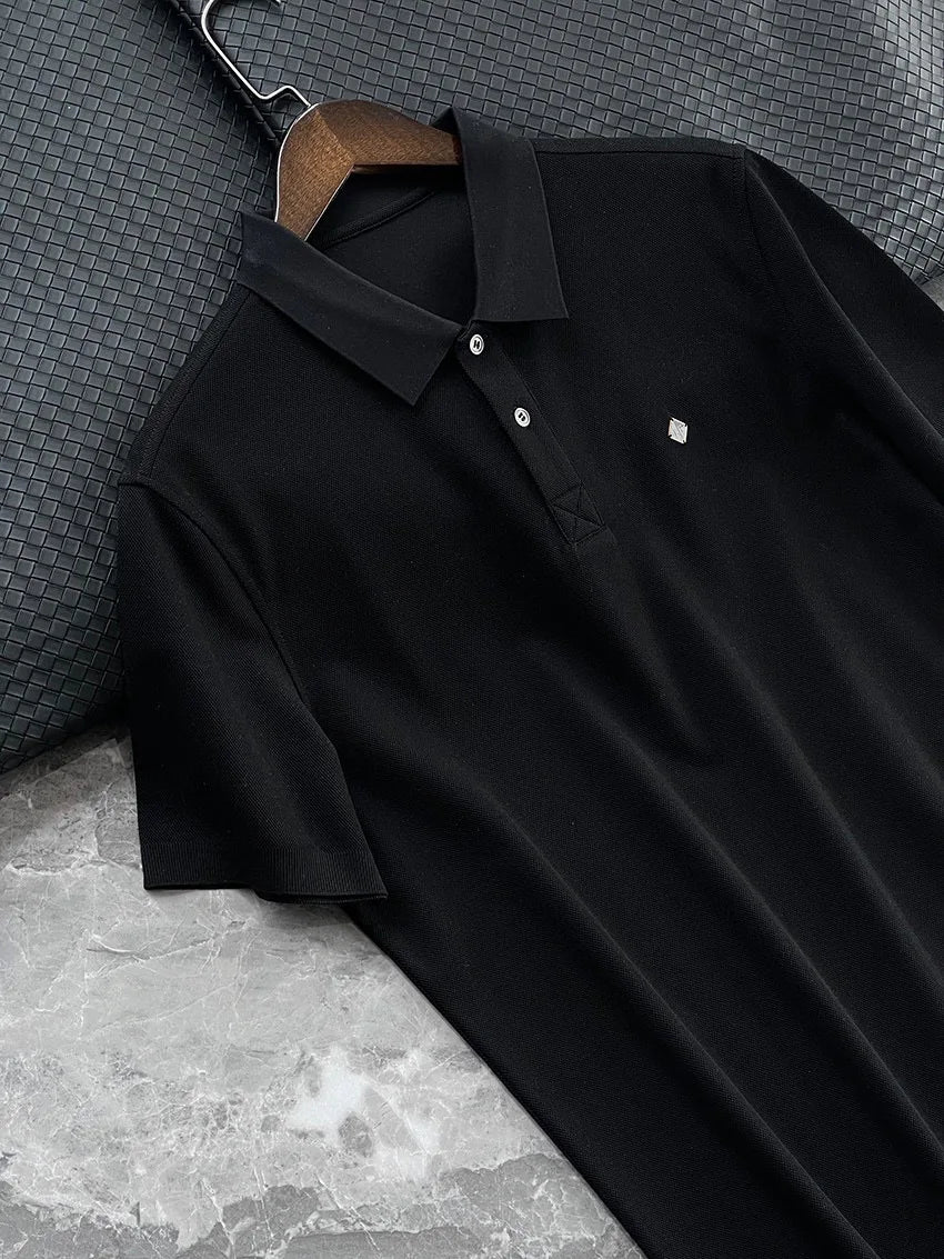 Summer, light luxury business commute casual lapel short-sleeved T-shirt polo shirt