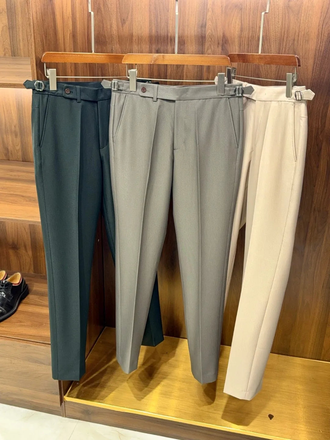 LP old money wind wool mixed tencel business casual straight pants