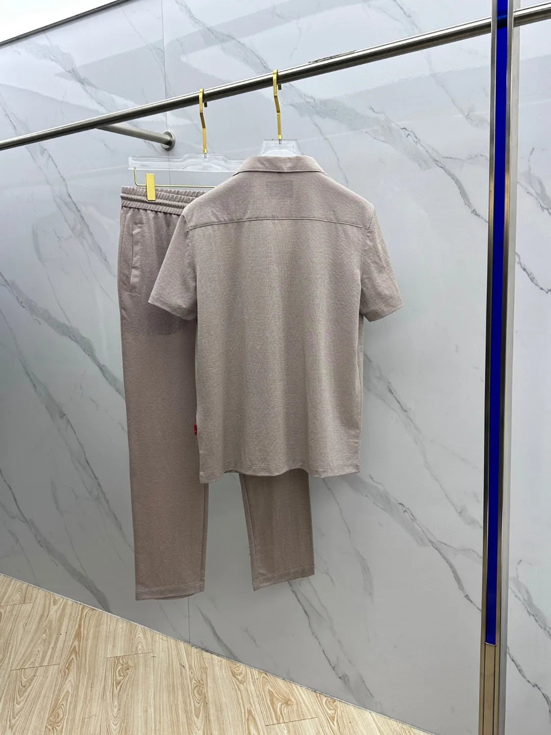 Italian kiton European and American light luxury men's clothing 25 summer lapel shirt jacket straight elastic pants casual suit