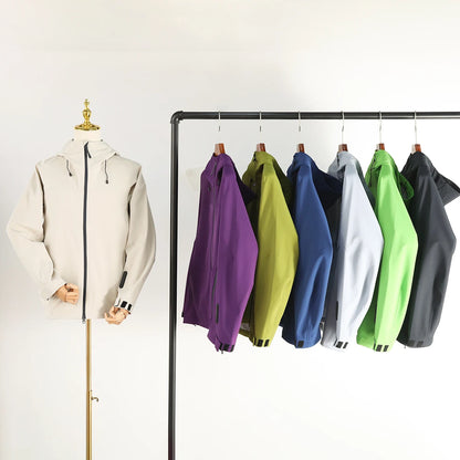 City outdoor spring and autumn new couple jacket windproof and waterproof high-quality soft shell jacket