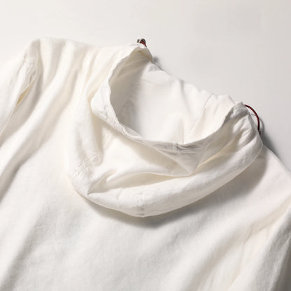 Spring and summer new men's high sense business leisure linen blend hooded jacket