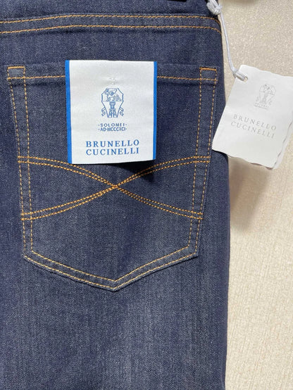 Italy BC men's spring and summer new washed blue micro-elastic breathable fashion casual old money wind small straight jeans