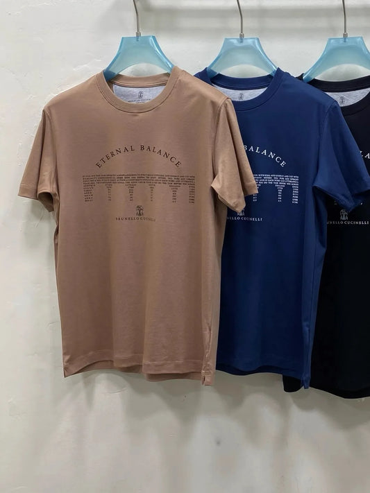 Italian BC men's clothing, summer new long-staple cotton breathable simple fashion casual round neck short-sleeved T-shirt