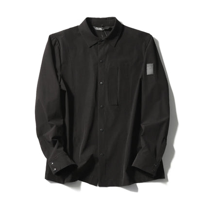 Spring and summer new men's leisure urban functional wind outdoor long-sleeved shirt breathable four-sided elastic shirt