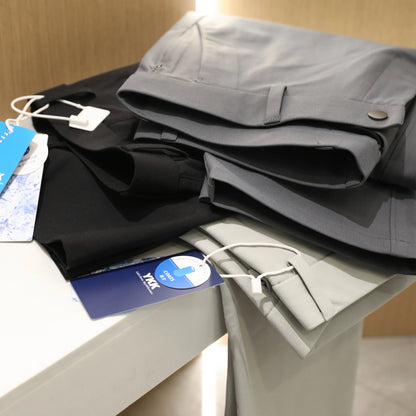 City traveler 2025 spring and summer new men's business casual cool trousers high elastic breathable trousers