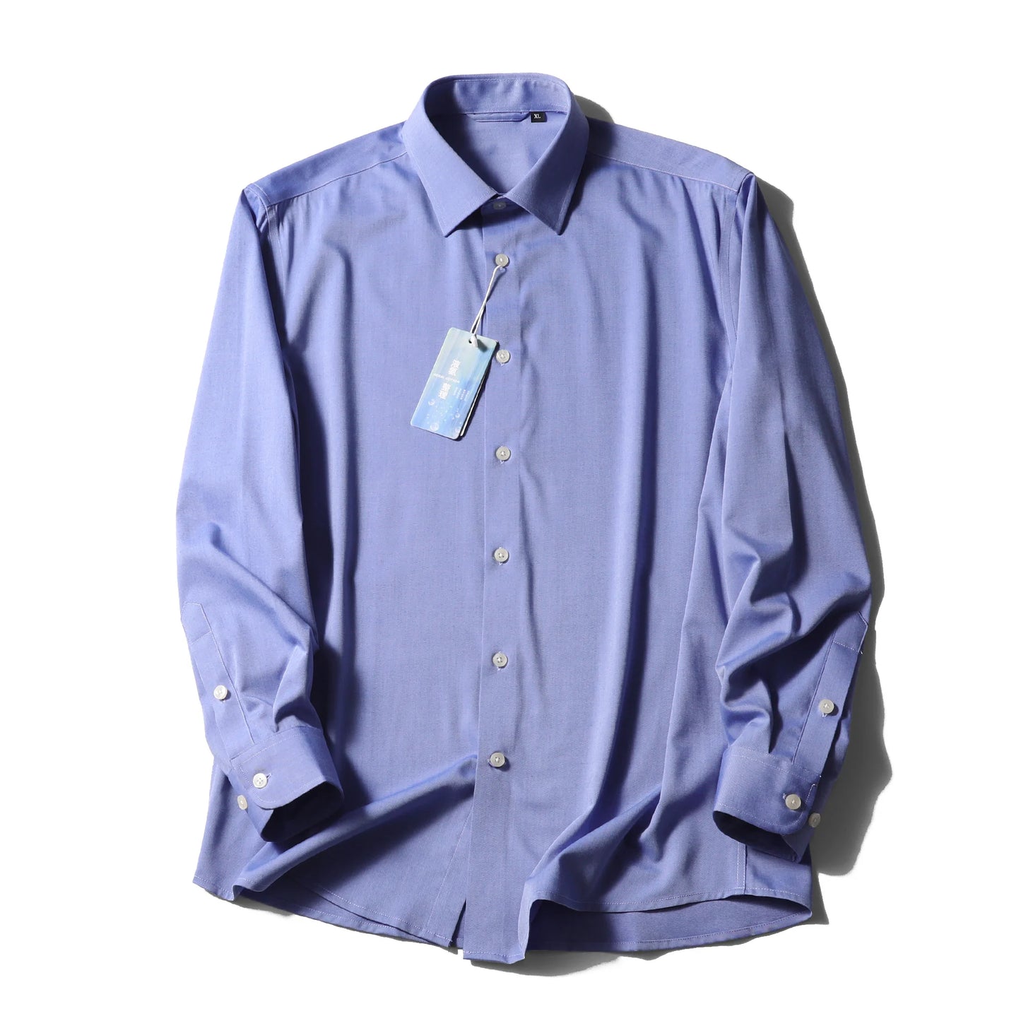 ZZ spring new men's business casual liquid ammonia cotton long-sleeved shirt formal professional shirt