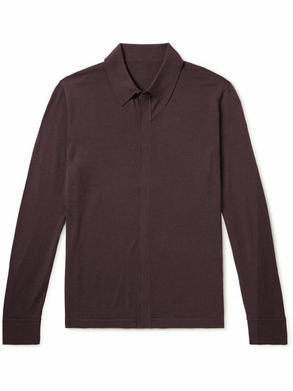 ZZ new men's light luxury business casual long-sleeved knitted cardigan jacket stacked with bottoming shirt