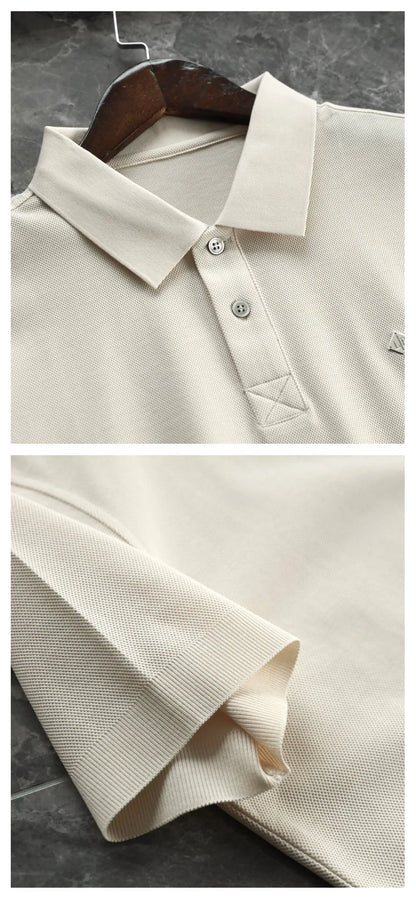 Summer, light luxury business commute casual lapel short-sleeved T-shirt polo shirt