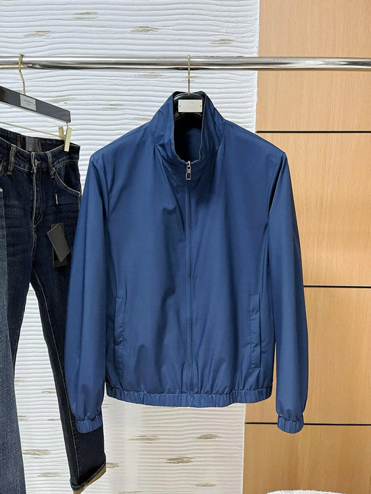 Italian LP men's early spring new fashion casual double-sided windproof wool stand-up collar jacket