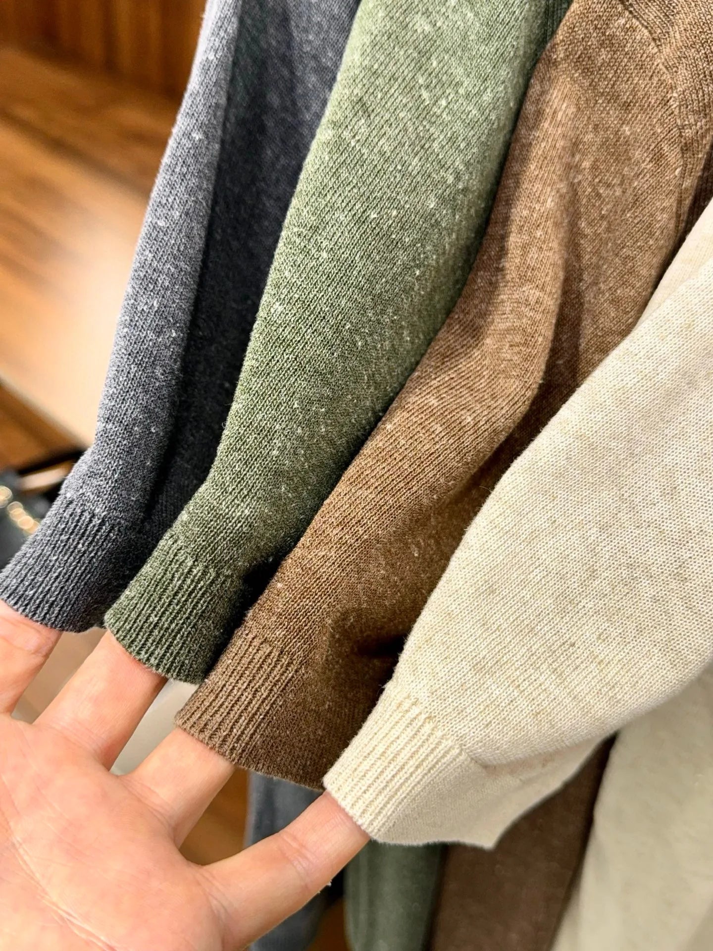 High Quality, Linen Blend, Elegant Business Commuter Stretch Knitted Sweater Lapel Short Sleeve T-Shirt Polo Shirt