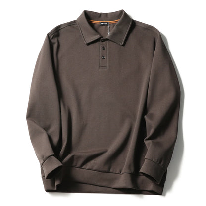 ZZ light mature style spring and autumn new commuter casual knitted polo shirt