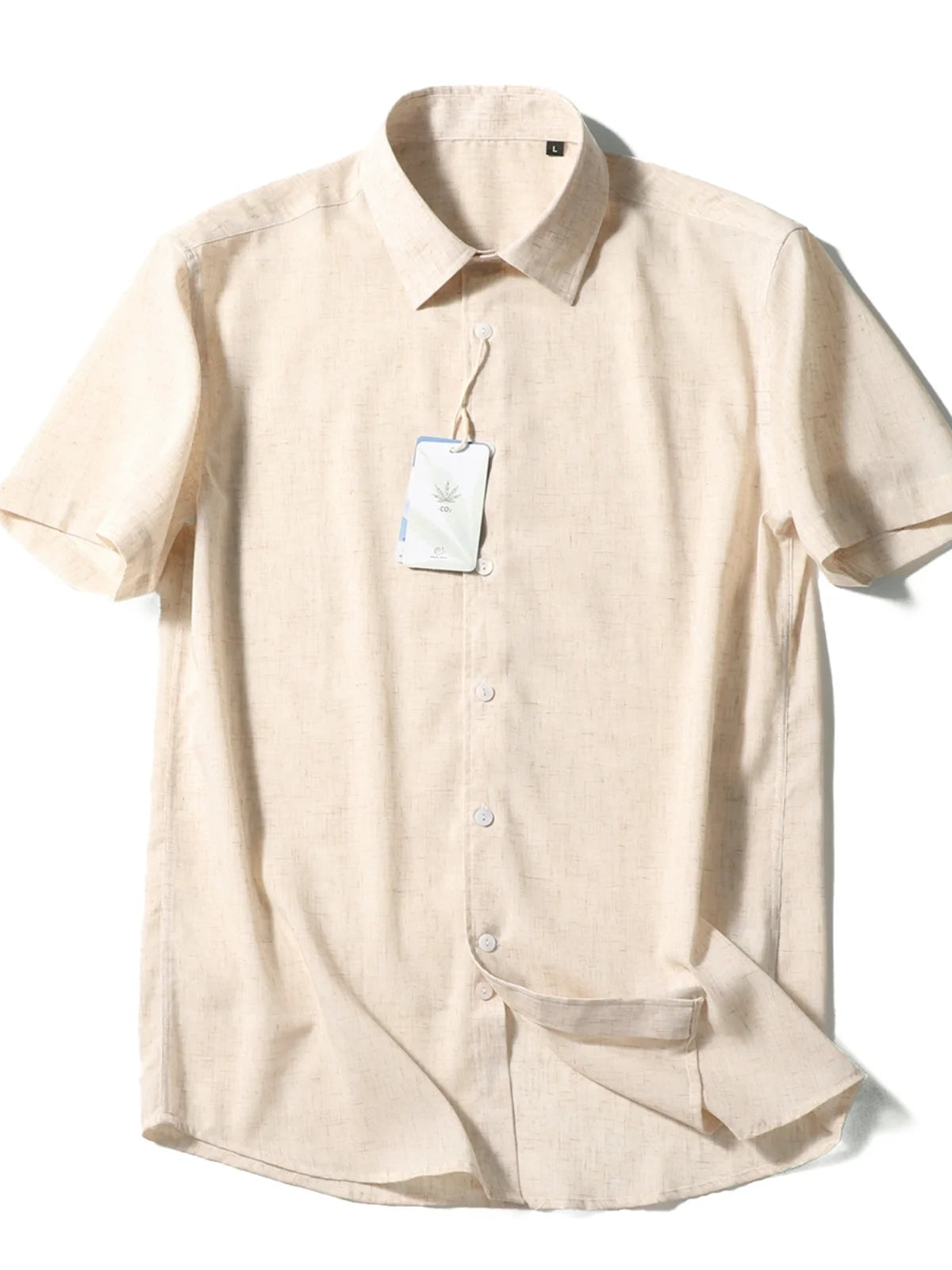 Z Italian luxury summer new light and thin liquid ammonia ice silk linen breathable and easy to take care of short-sleeved shirt