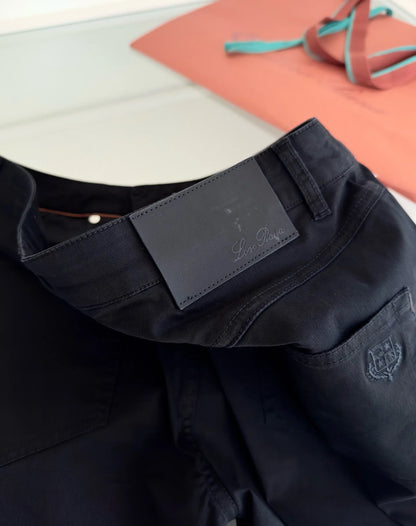 Italian LP men's clothing, spring and summer new solid color micro-elastic breathable simple fashion small straight casual pants