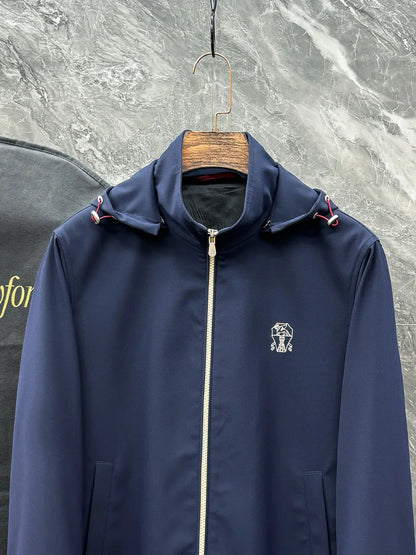Italy BC old money style men's spring new woven trench coat simple fashion casual old money style jacket