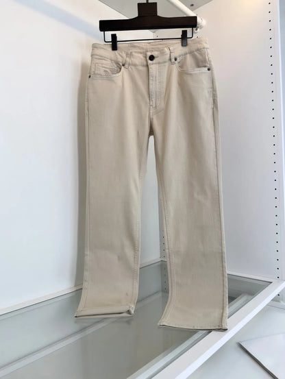 Italian BC vintage style European and American minimalist 25 summer washed thin and versatile casual small straight leg jeans