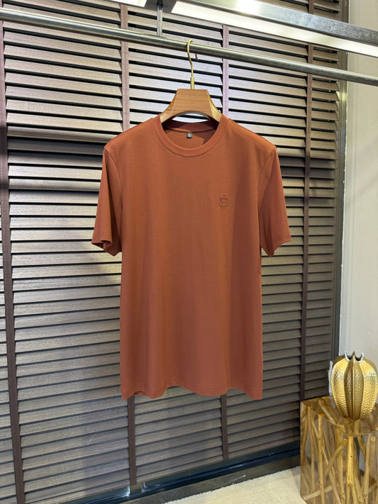 BC Men's Summer New Modal Spandex Breathable Solid Color Fashion Casual Old Money Wind Short Sleeve T-Shirt
