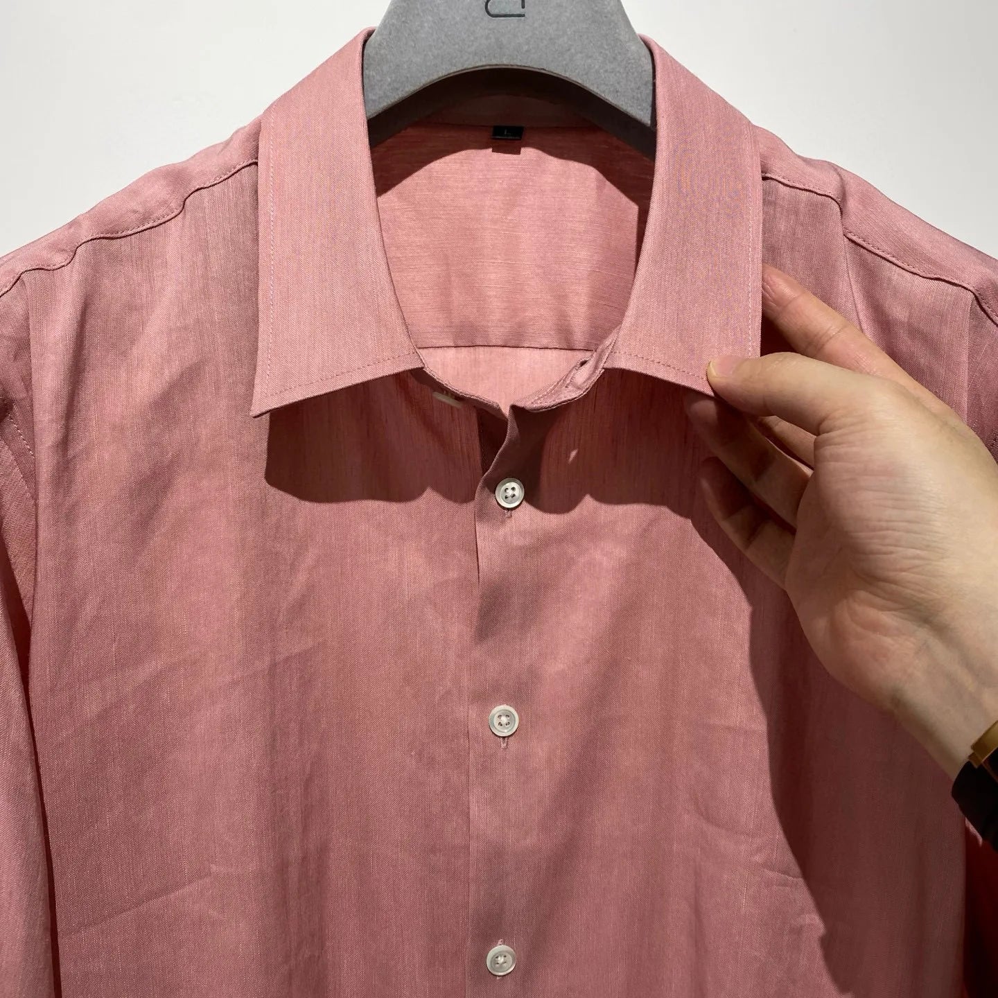 [Pendant elegant temperament] Light luxury Italian versatile, linen Tencel loose business casual long-sleeved shirt