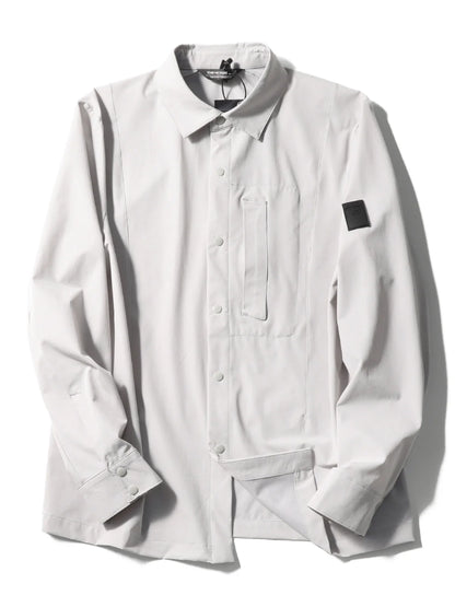 Spring and summer new men's leisure urban functional wind outdoor long-sleeved shirt breathable four-sided elastic shirt