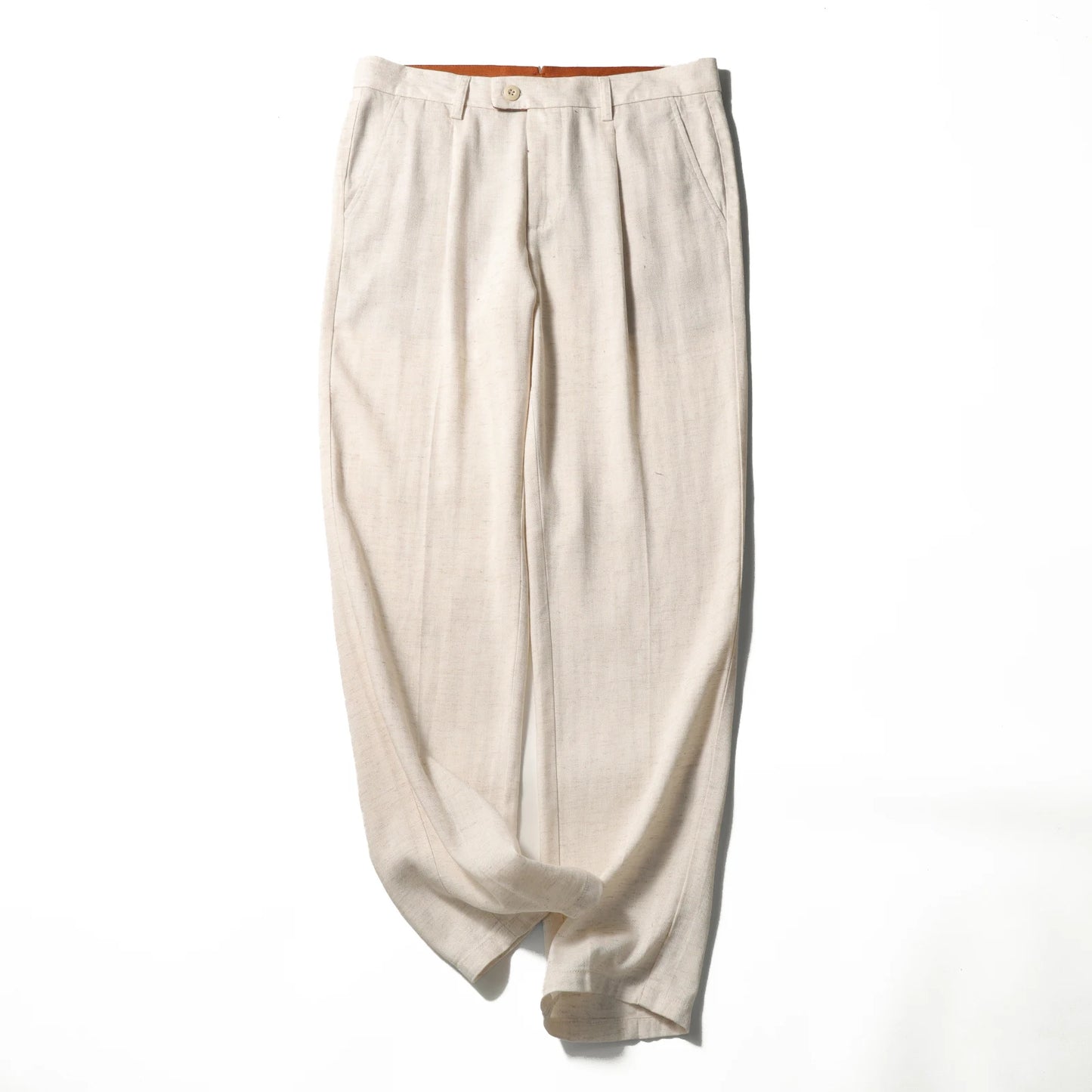 ZZ spring and summer new business casual cool tencel linen blend trousers