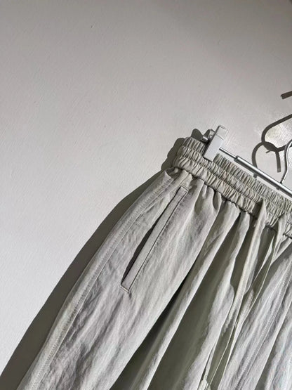 Comfortable and simple, versatile high-grade elastic elastic waist drawstring straight loose casual pants men