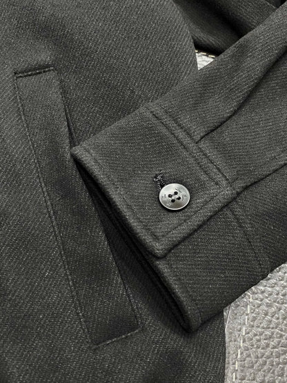 Fashion light luxury Italian men's spring new wool yarn business casual lapel jacket jacket