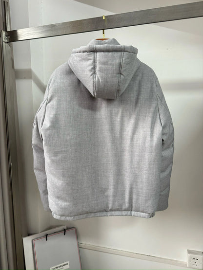 Italian BC men's autumn and winter new fashion casual thick warm stand collar hooded cotton coat thick jacket