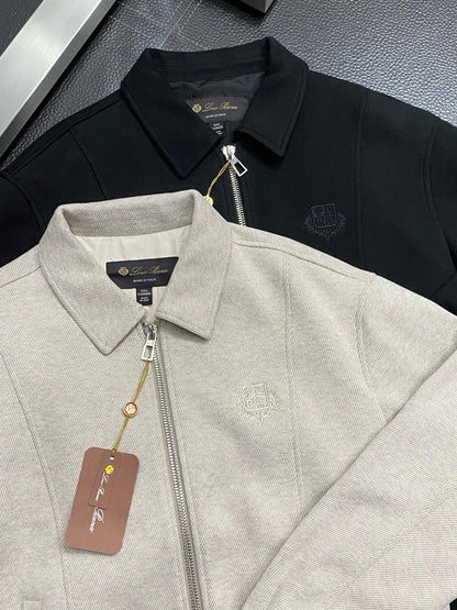 Fashion light luxury Italian men's spring new wool yarn business casual lapel jacket jacket